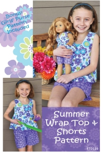 Matching Girls Outfit Pattern in sizes 7-14